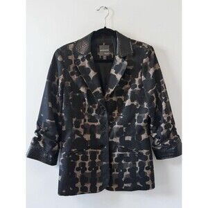 Anthracite by Muse Abstract Print Blazer Jacket Size 8